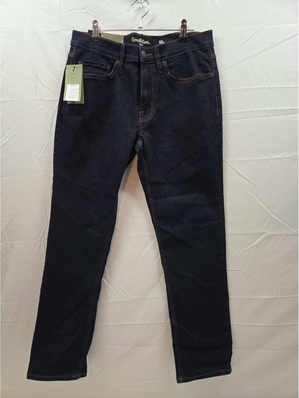 Men's Slim Fit Jeans 30x30 Goodfellow Total Flex Denim Stretch Blue 5 Pocket